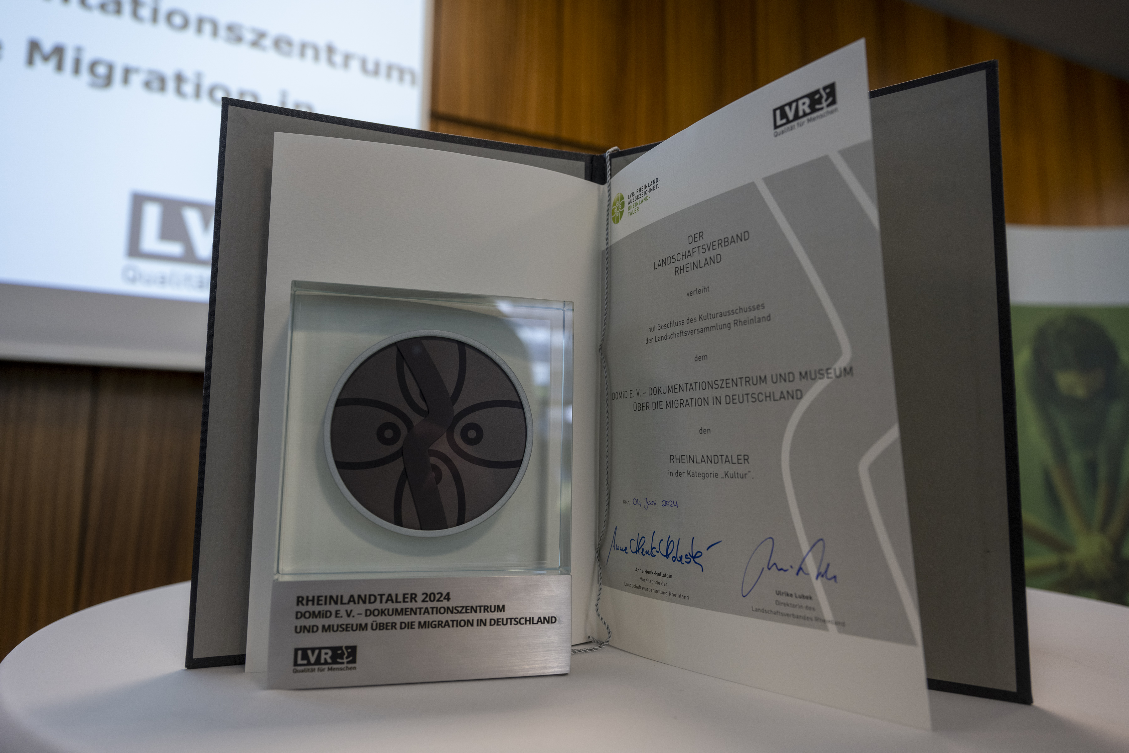 The Rheinlandtaler 2024 in the Culture category goes to DOMiD. Photo: Uwe Weiser / LVR