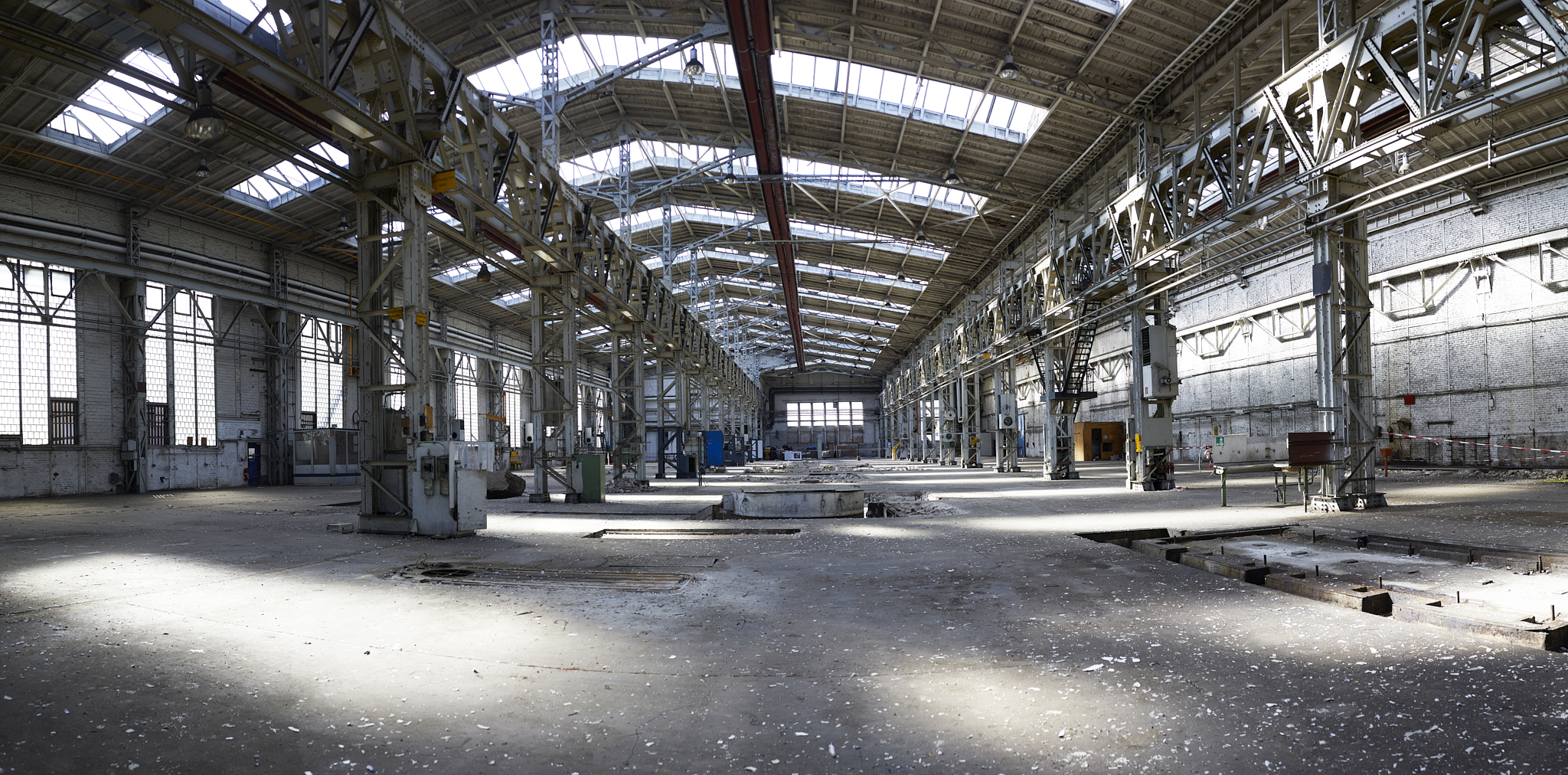 Hall 70 of the former KHD works in Cologne-Kalk, where the nationwide migration museum will be built in the coming years. The photo shows the condition in 2021. Photo: Wolfgang Heep / DOMiD archive, Cologne